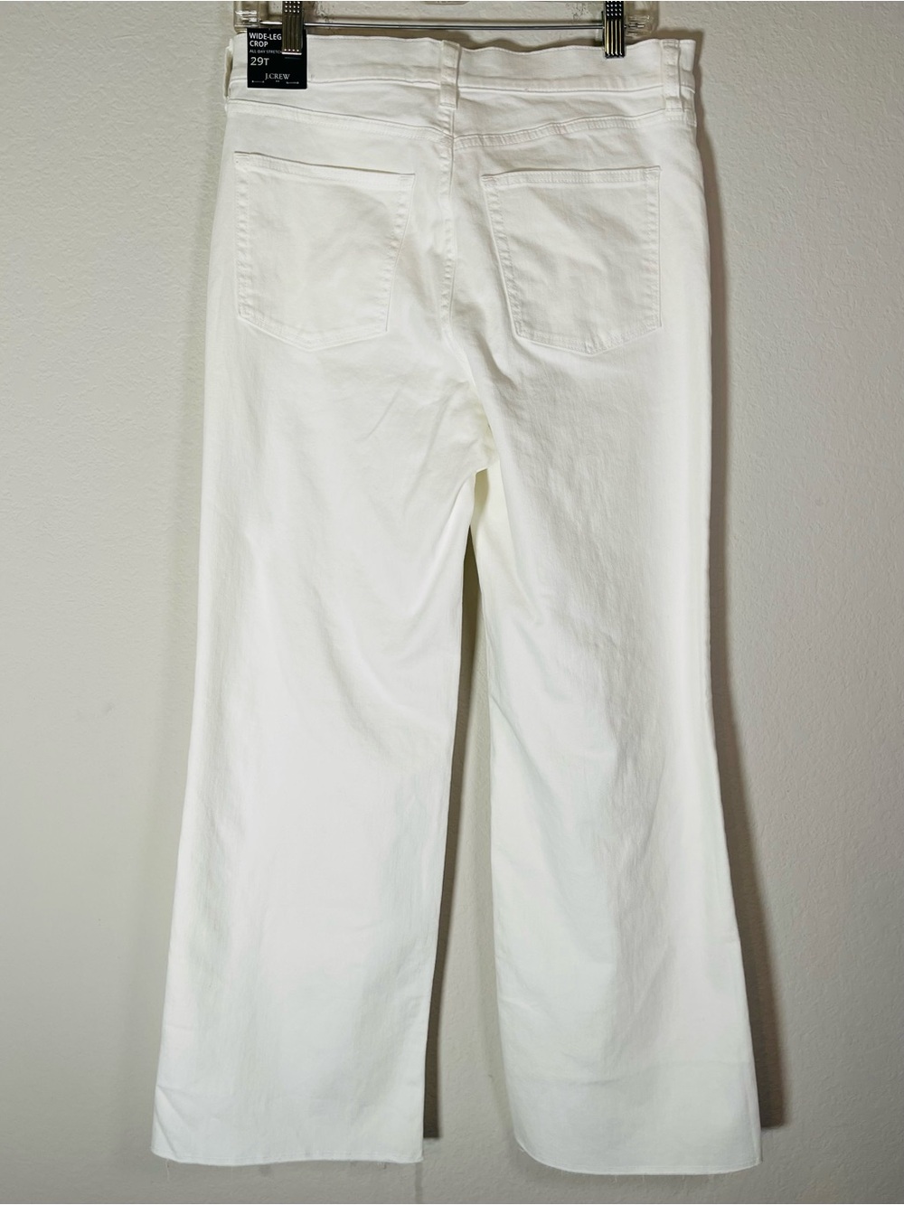 J Crew Fac NWT Tall Wide Leg Cropped Jeans in All Day Stretch Size 29T in White - Picture 12 of 15